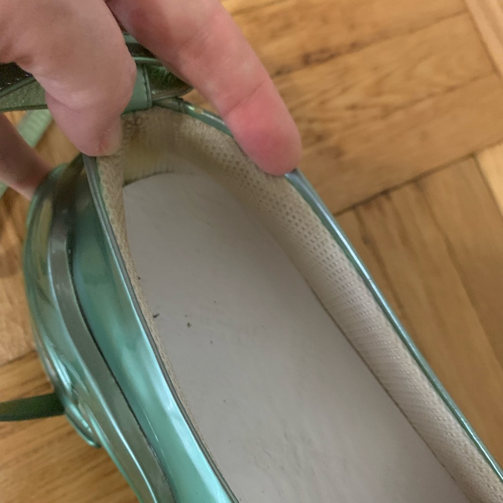 Maison Martin Margiela Metallic Green Platform Mary Jane Sneakers - Picture 7 of 10